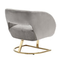 Upholstered Tufted Linen Fabric Accent Chair