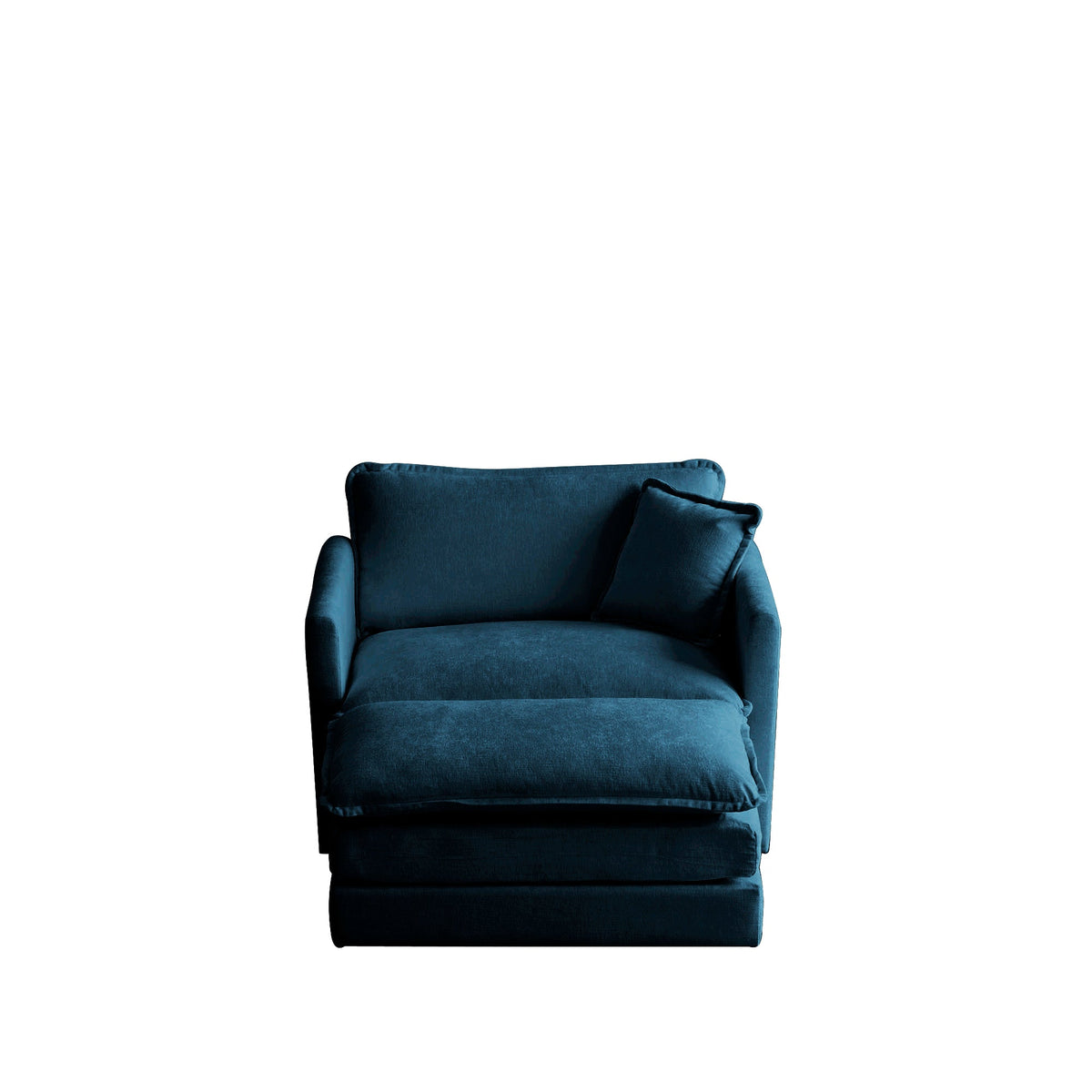 Ottoman modern style Chenille cushioned armchair