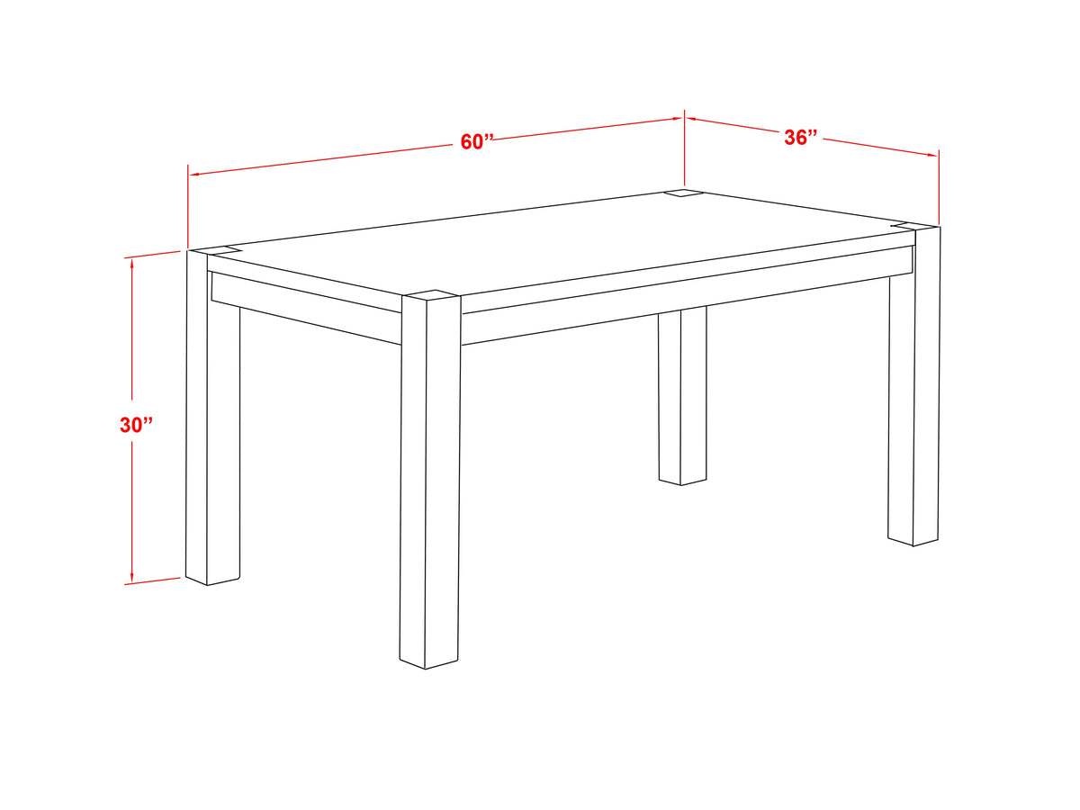 7-Pc Dinette Room Set- 6 Dining Chairs and Rectangular Dining Table