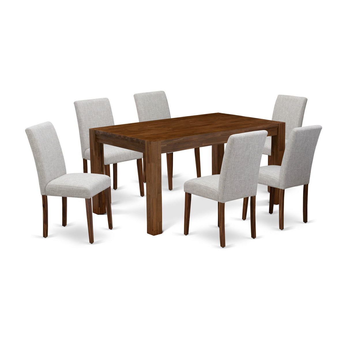 7-Pc Dining Room Set- 6 Dining Padded Chairs and dining table