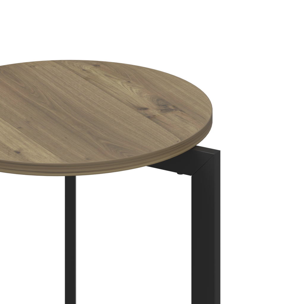 19.68''H Round Side Accent End Table with Sturdy Metal Frame