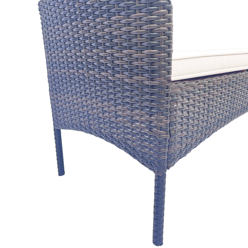 Wicker Patio Set Outdoor Set with Removable Cushions & Table