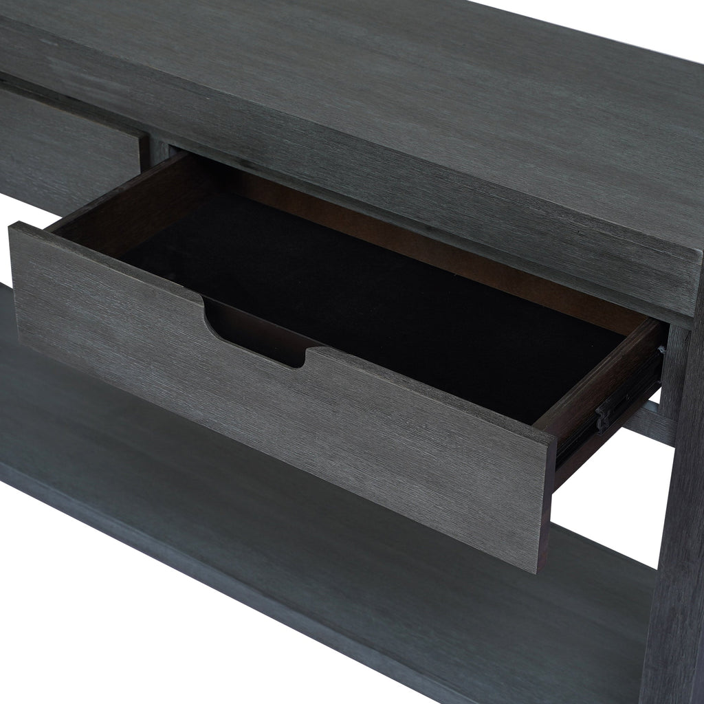 U_STYLE Console Table Entryway Table for Hallway Living Room with 2 Drawers and 1 Shelf