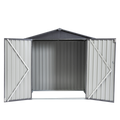 Garden Metal Storage Shed Gray White 6x4x6ft