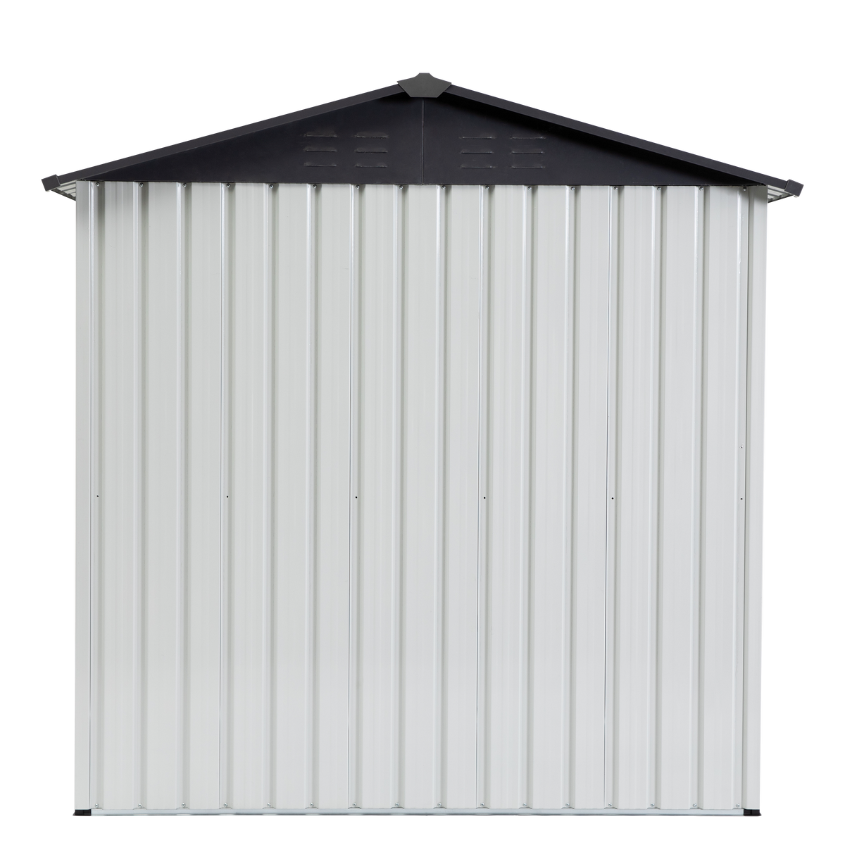 Garden Metal Storage Shed Gray White 6x4x6ft