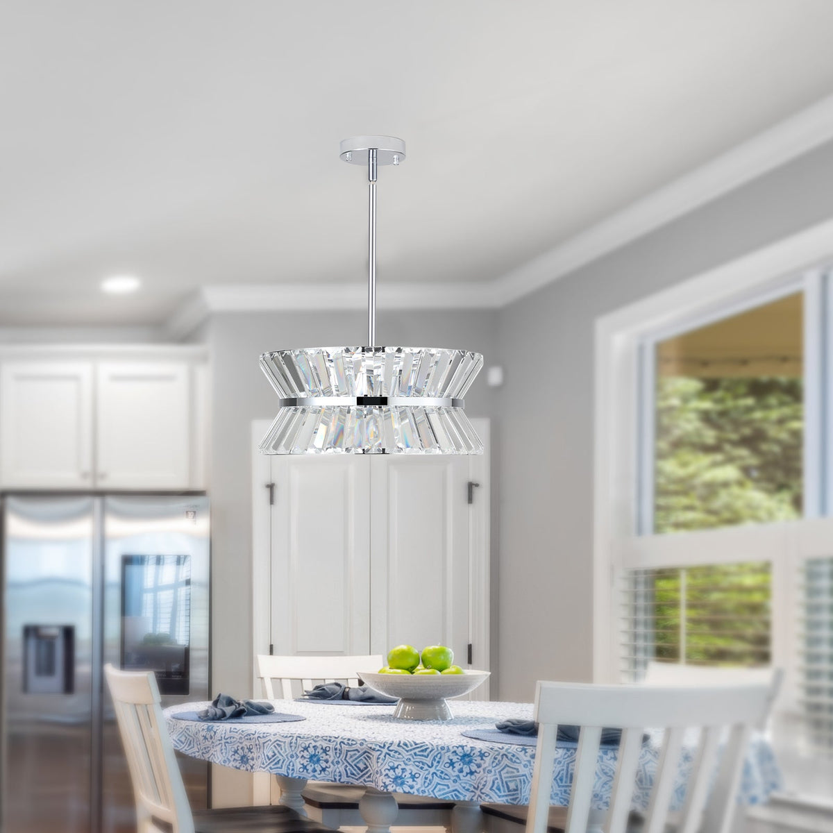 Modern Crystal Chandelier for Living-Room Round  Cristal Lamp