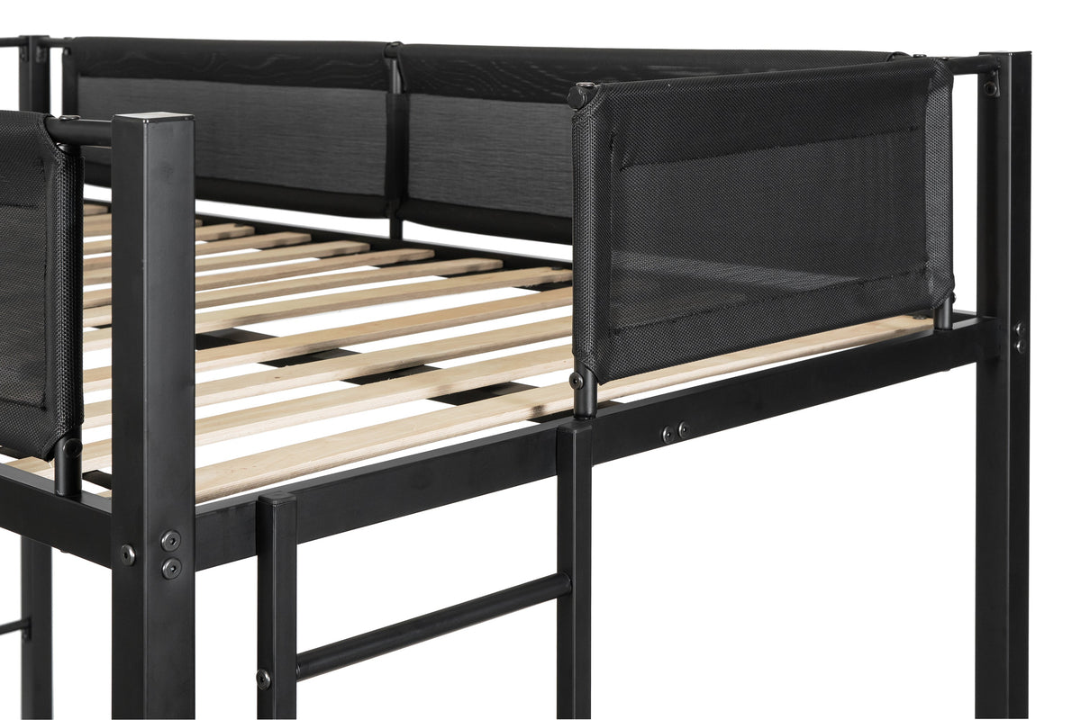 Metal double bed with casters/sturdy frame/no noise/comfortable guardrail/
