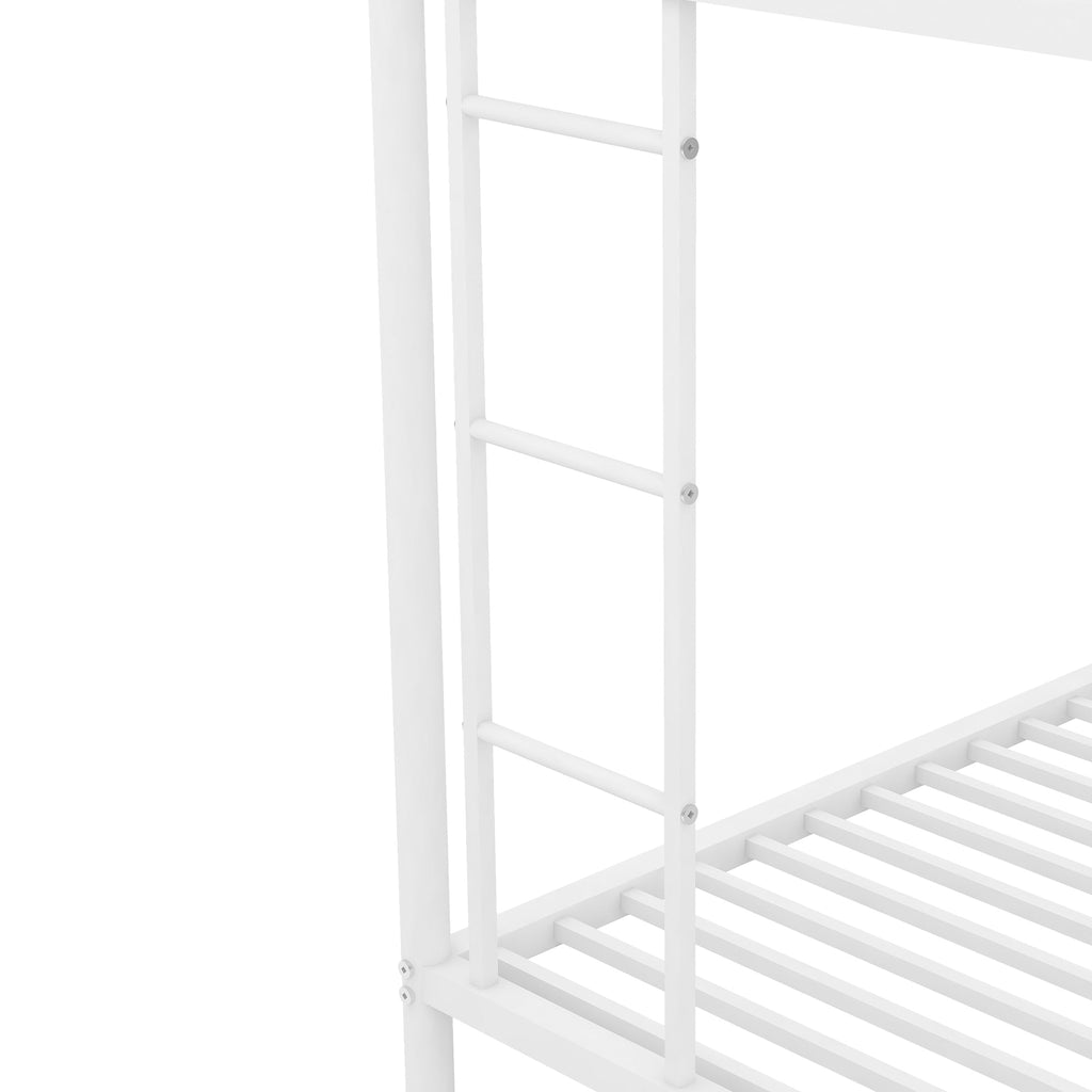Twin over Full Bed with Sturdy Steel Frame Bunk Bed with Twin Size Trundle