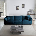 Modern Couch 3-Seater Sofa with 2 Armrest Pillows and 3 Toss Pillows