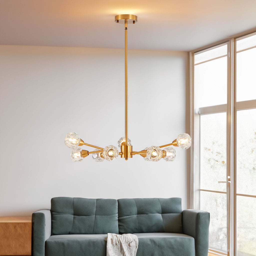 Modern Chandeliers, 9 Lights Golden Chandelier