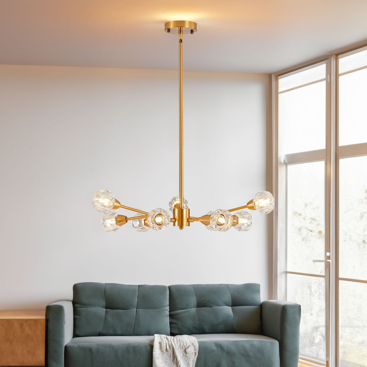 Modern Chandeliers, 9 Lights Golden Chandelier