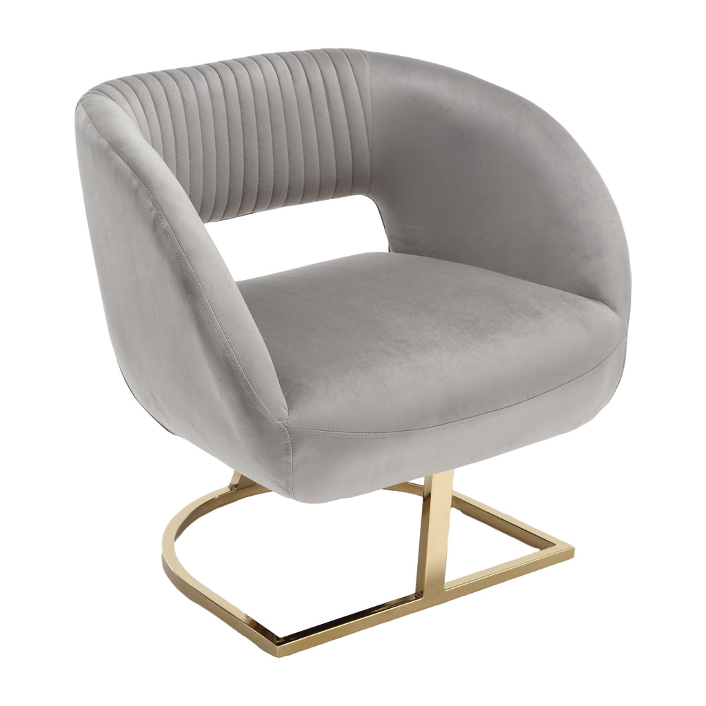 Upholstered Tufted Linen Fabric Accent Chair