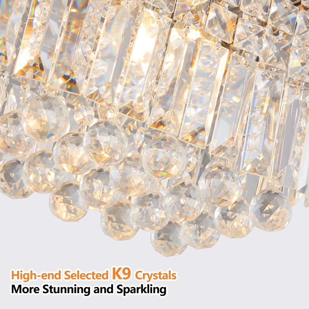 Modern Crystal Chandelier for Dining Room 8-Light