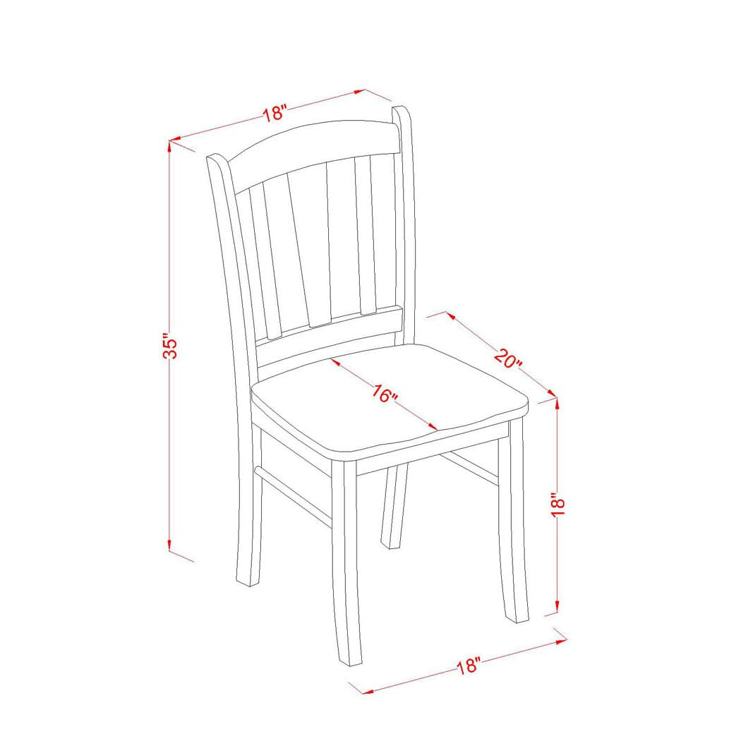 5-Piece Dining Room Table Set- 4 Wooden Chairs and Kitchen Table