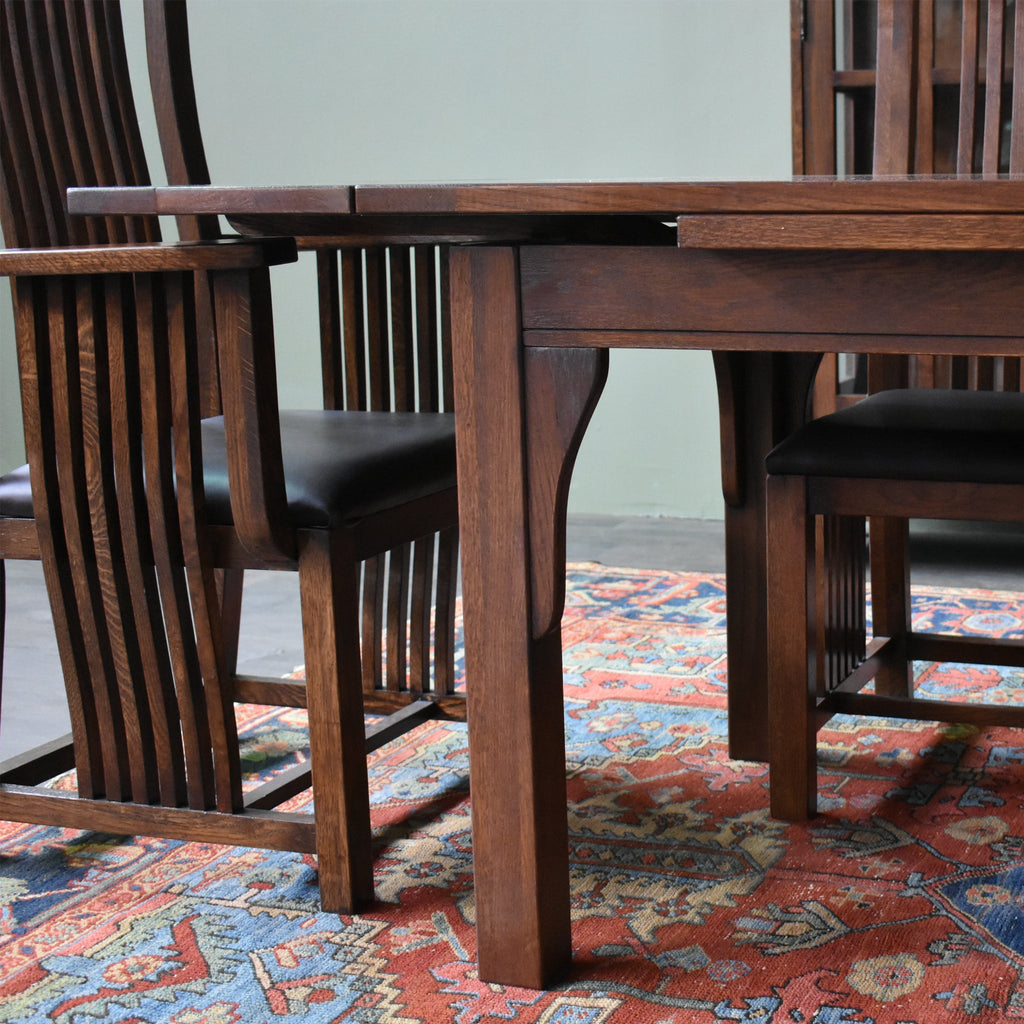 Mission Stow Leaf Table with Chair Dining Set - Dark Oak