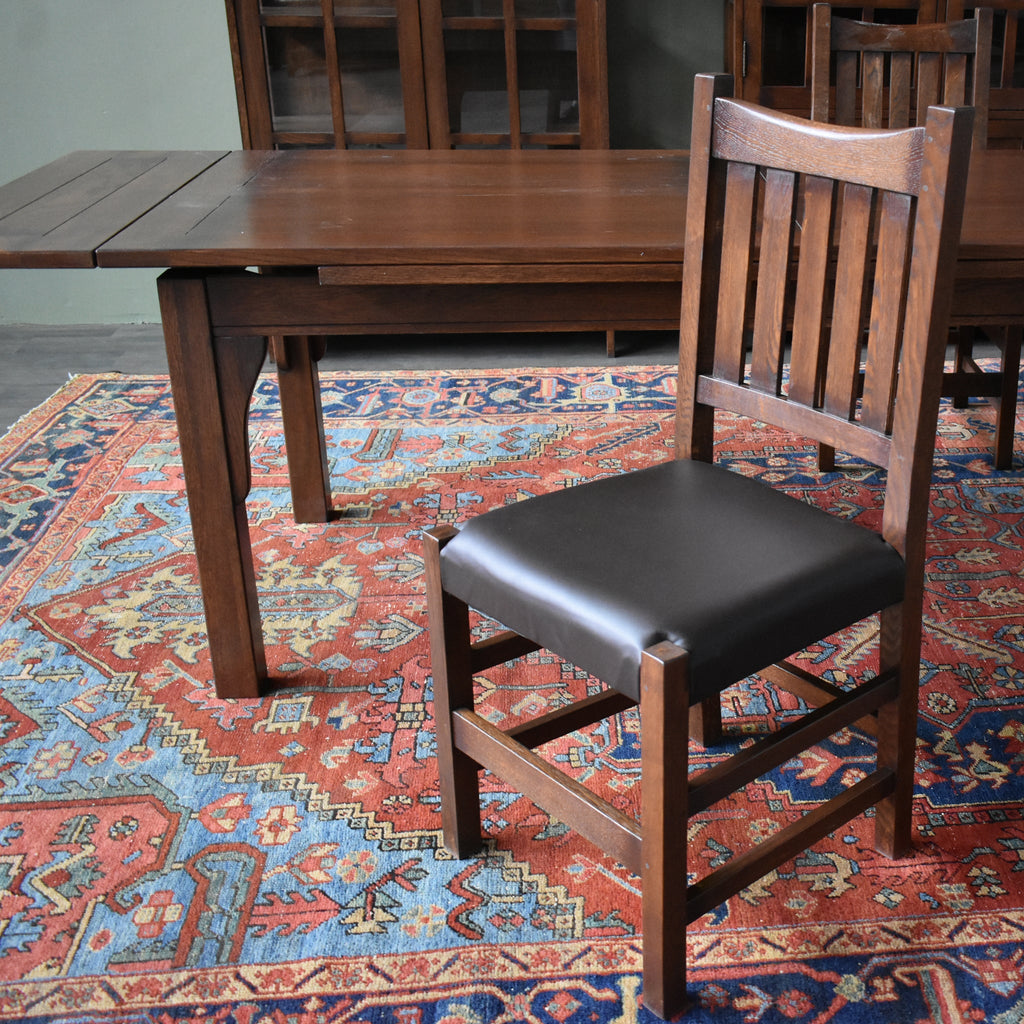 Mission Stow Leaf Table with Chair Dining Set - Dark Oak