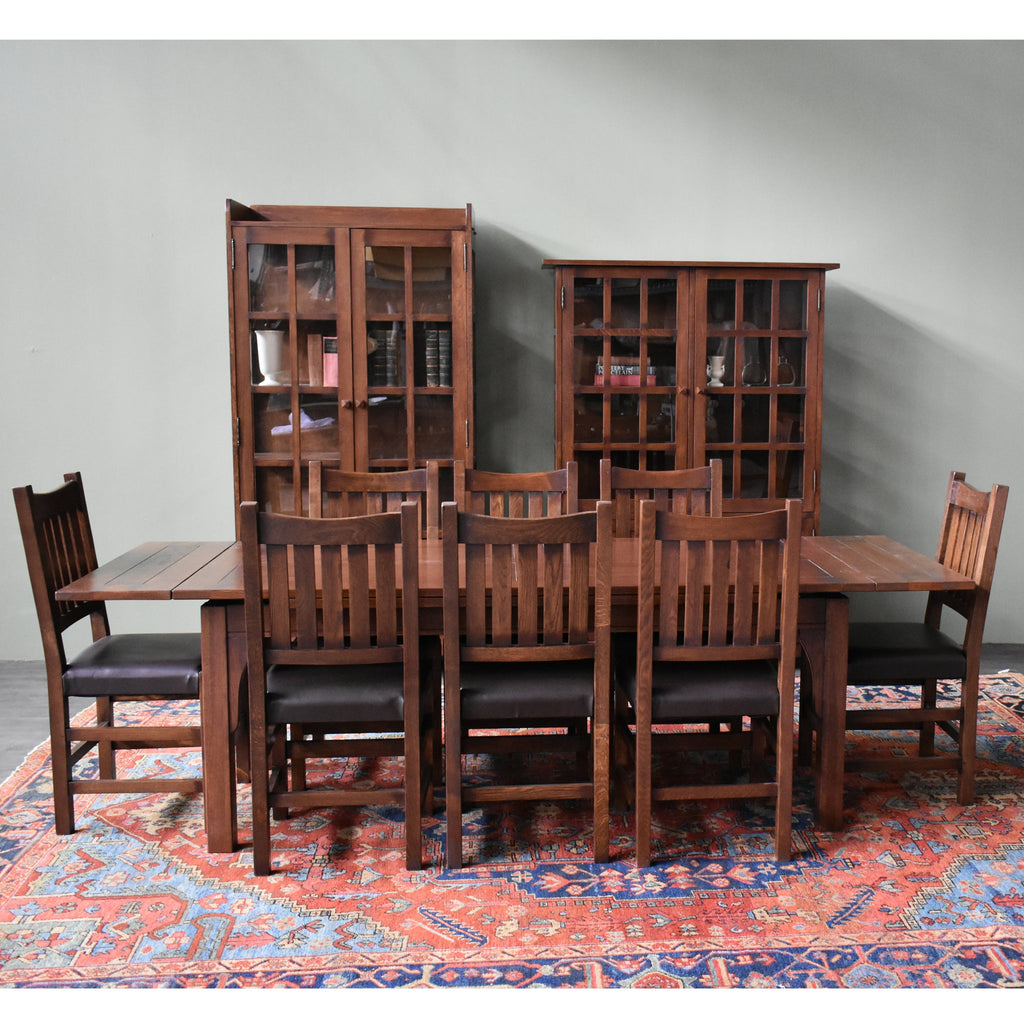 Mission Stow Leaf Table with Chair Dining Set - Dark Oak