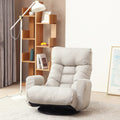 Adjustable head and waist lounge chair, 360 degree rotatable sofa chair