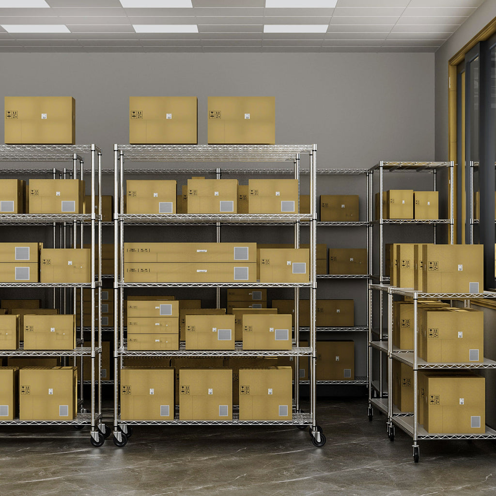 5 Tier 6000lbs Heavy Duty Adjustable Storage Rack Metal Shelf Wire