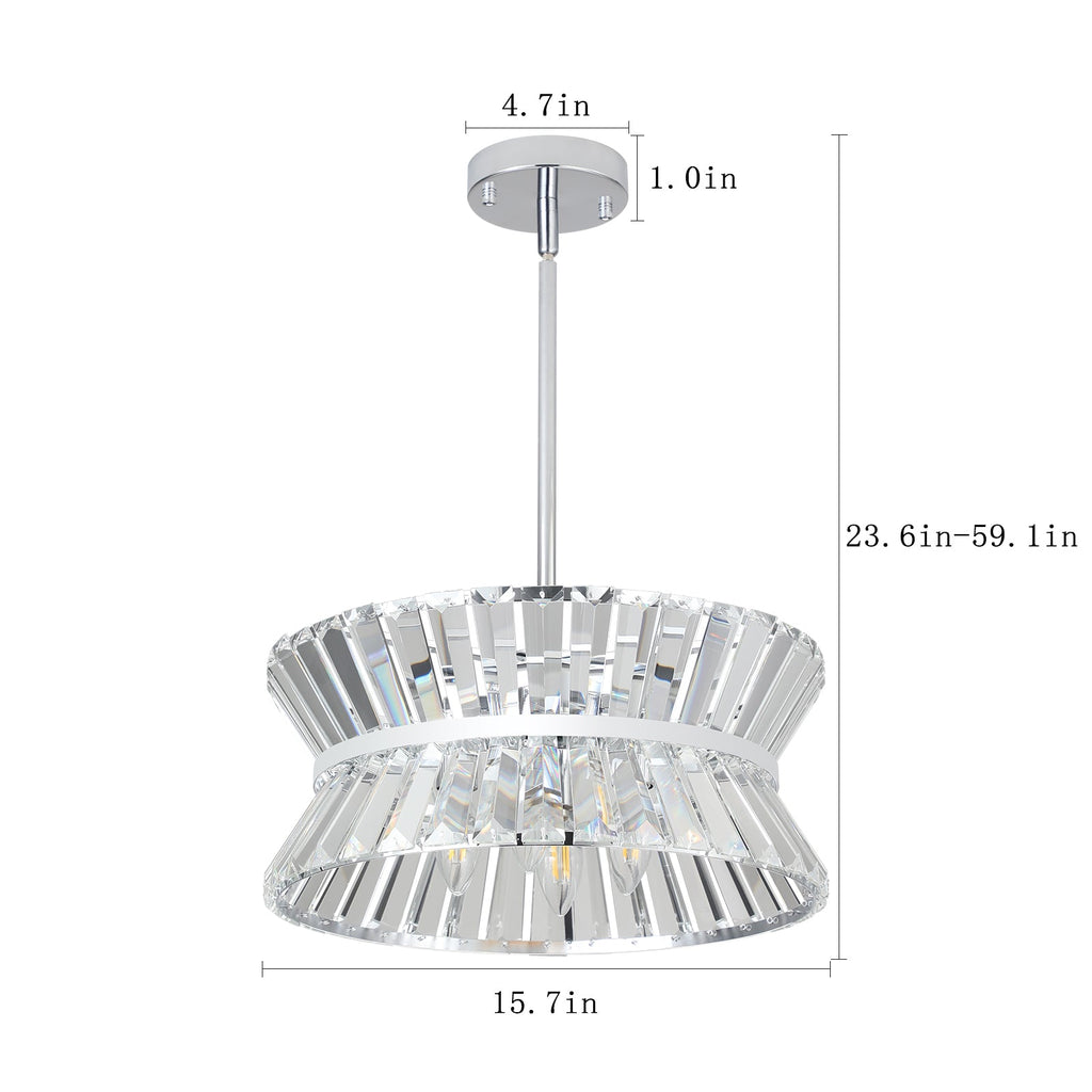 Modern Crystal Chandelier for Living-Room Round  Cristal Lamp
