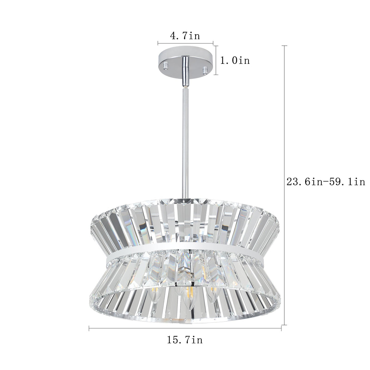 Modern Crystal Chandelier for Living-Room Round  Cristal Lamp
