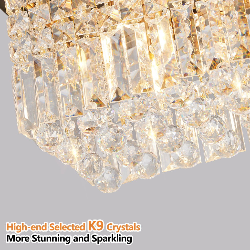 Modern Crystal Chandelier for Dining Room 8-Light