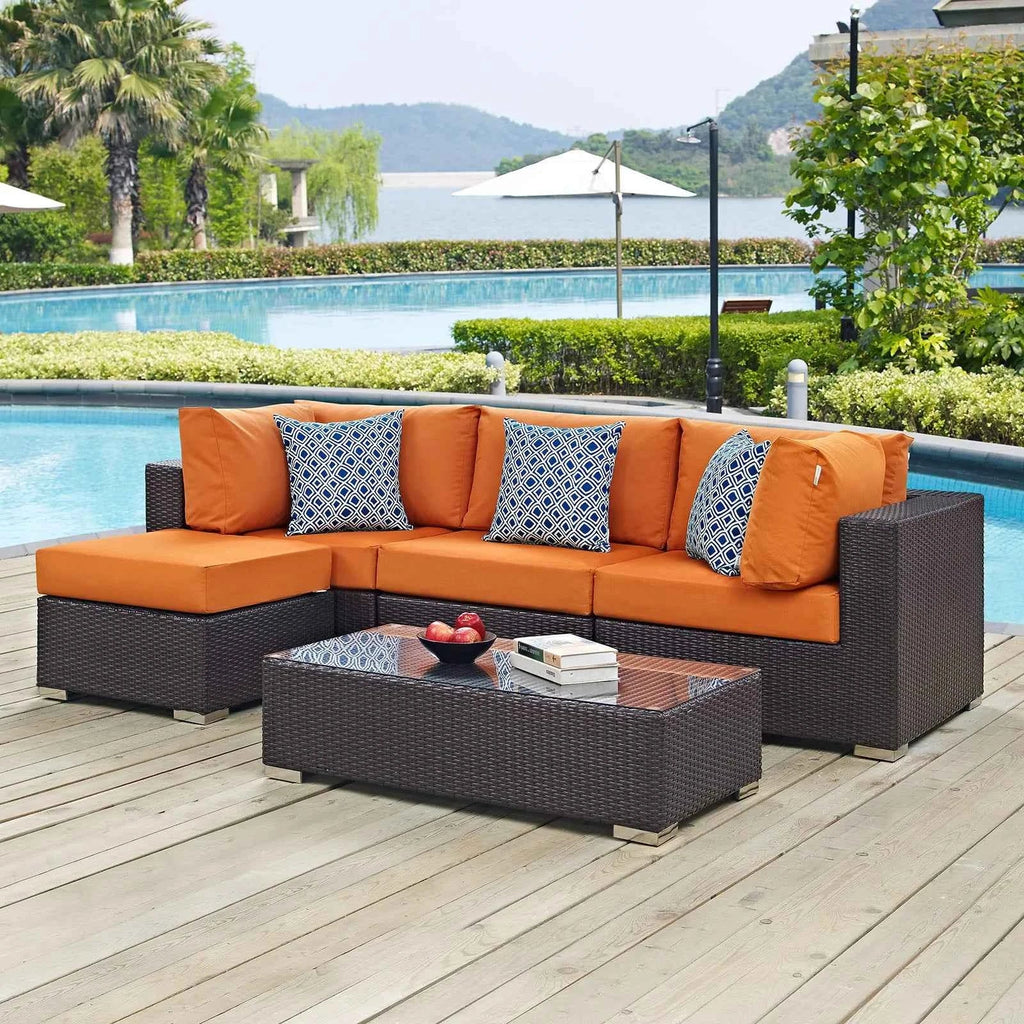 Outdoor Sectional Set - 5-Piece Patio Furniture for Ultimate Comfort