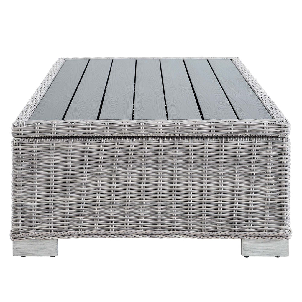 Conway 45" Outdoor Patio Wicker Rattan Coffee Table by Modway