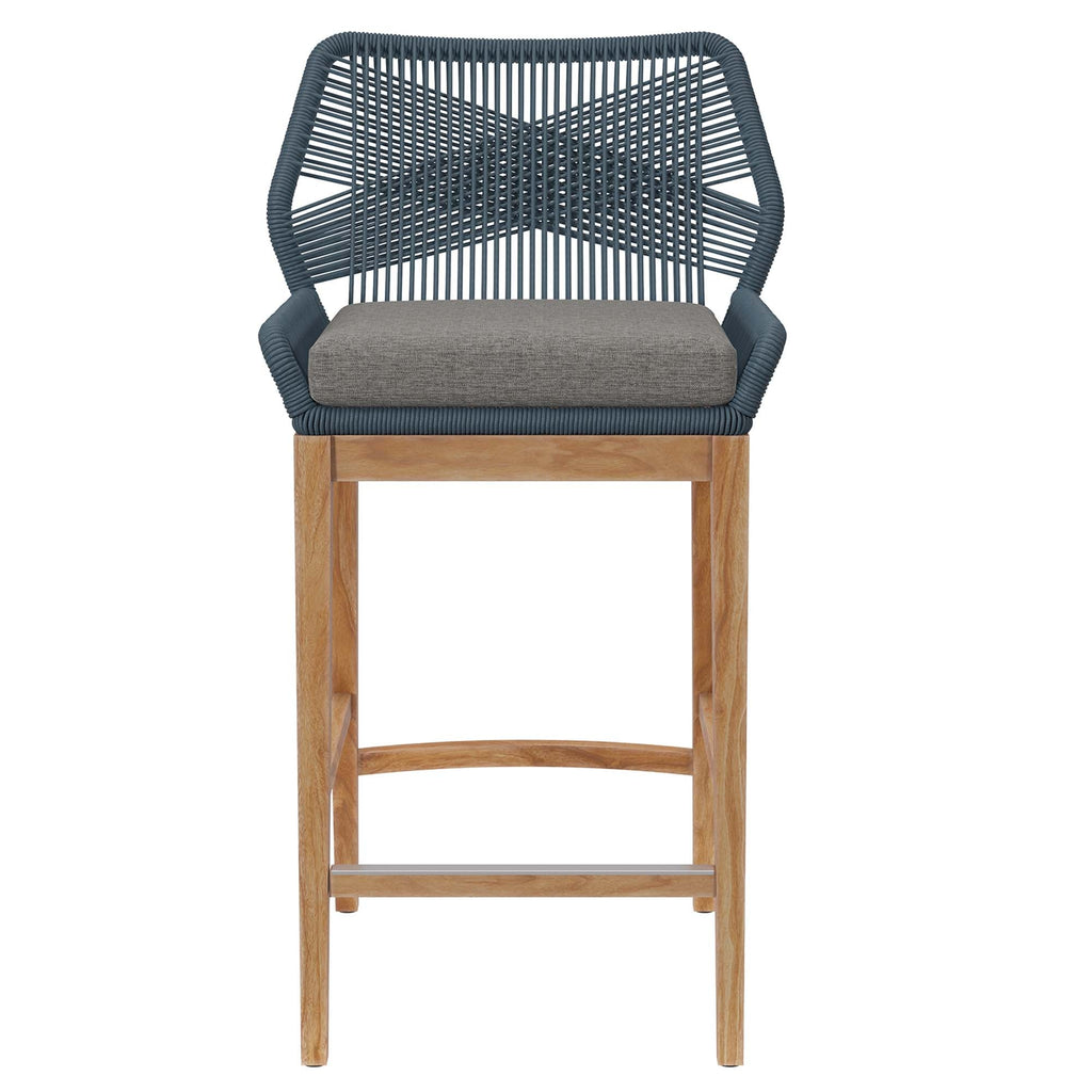 Wellspring Outdoor Patio Teak Wood Bar Stool by Modway
