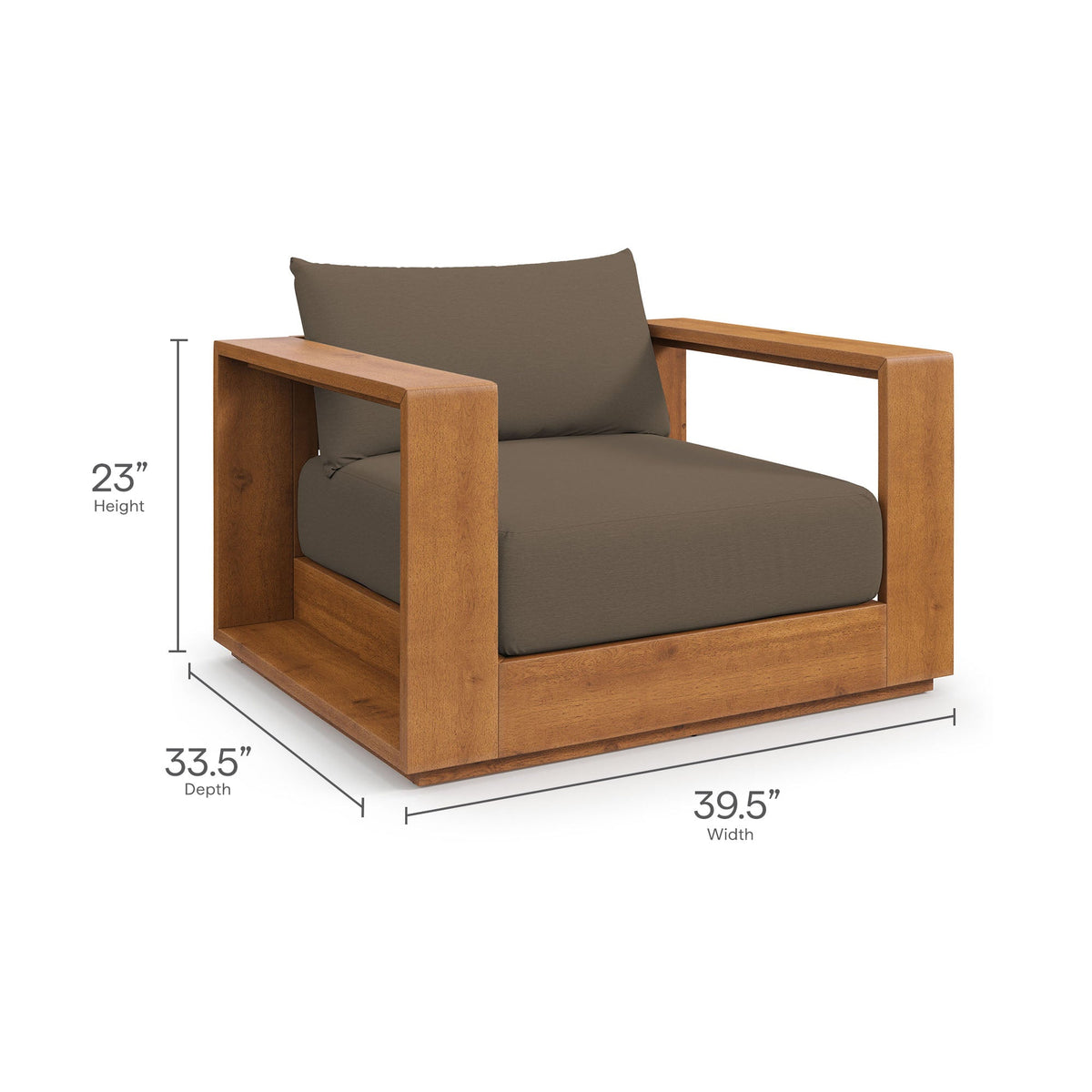 Tahoe 3-Piece Outdoor Patio Acacia Wood Furniture Set