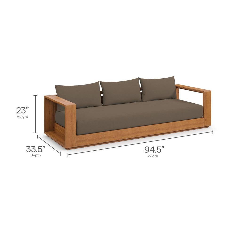 Tahoe 5-Piece Outdoor Patio Acacia Wood Furniture Set