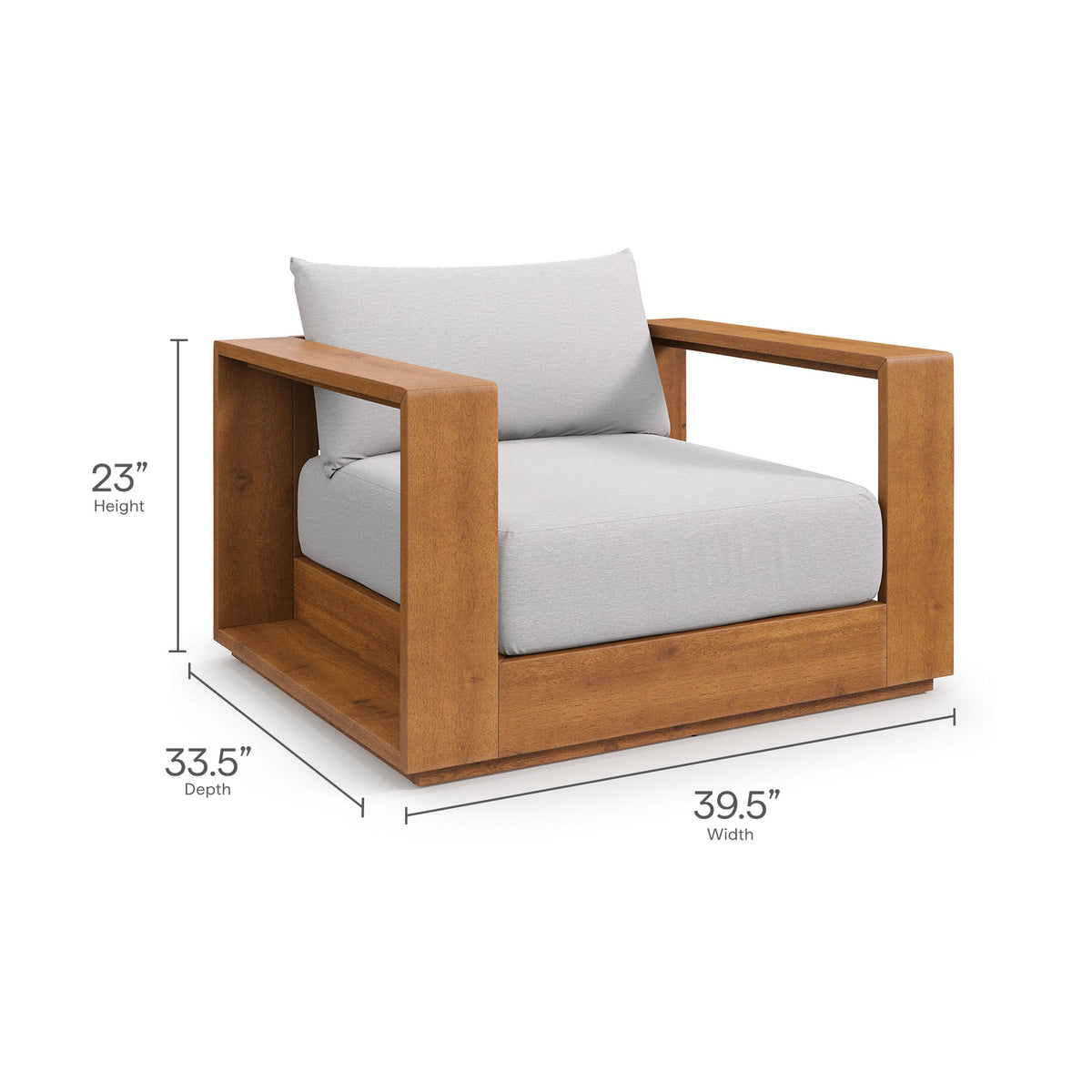 Tahoe 5-Piece Outdoor Patio Acacia Wood Furniture Set