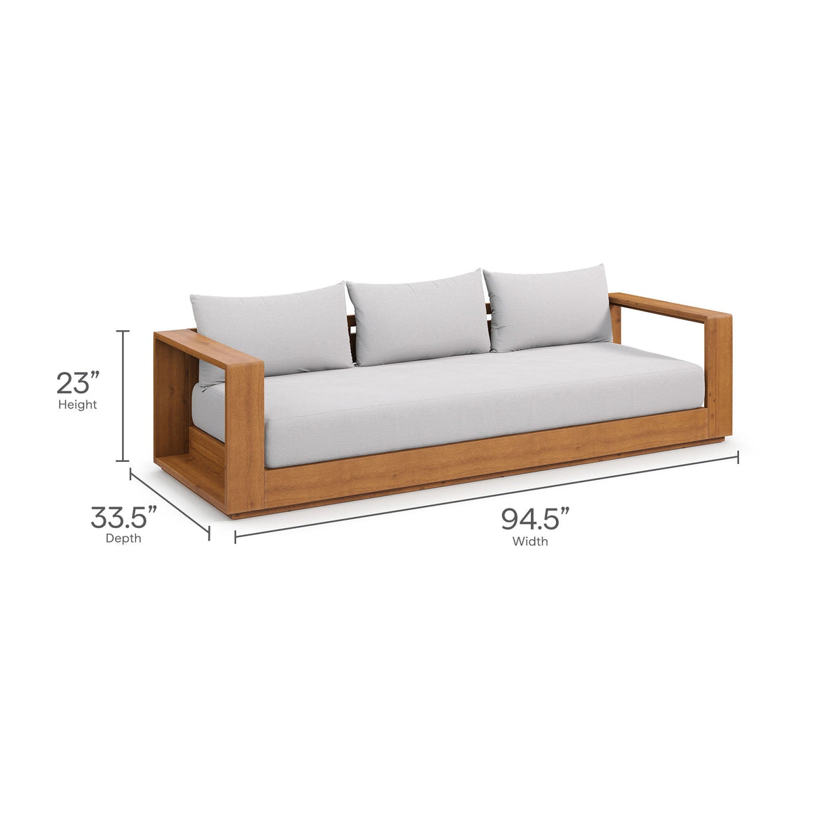 Tahoe 5-Piece Outdoor Patio Acacia Wood Furniture Set