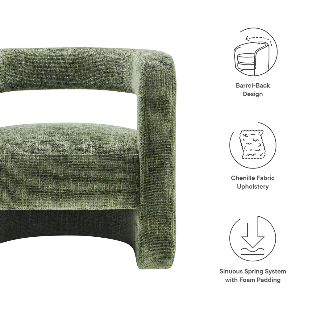 Upholstered Chenille Accent Chair