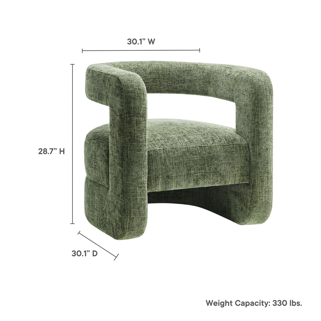 Upholstered Chenille Accent Chair