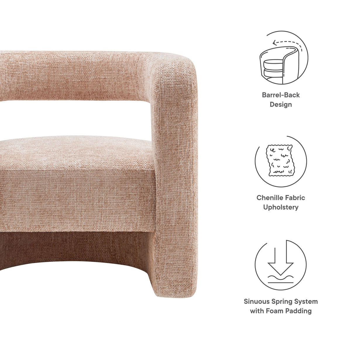 Upholstered Chenille Accent Chair