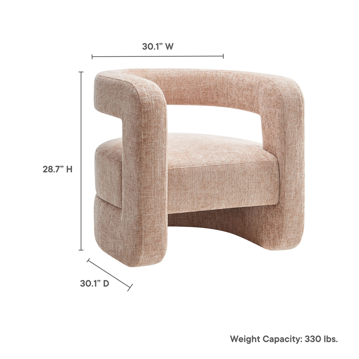 Upholstered Chenille Accent Chair