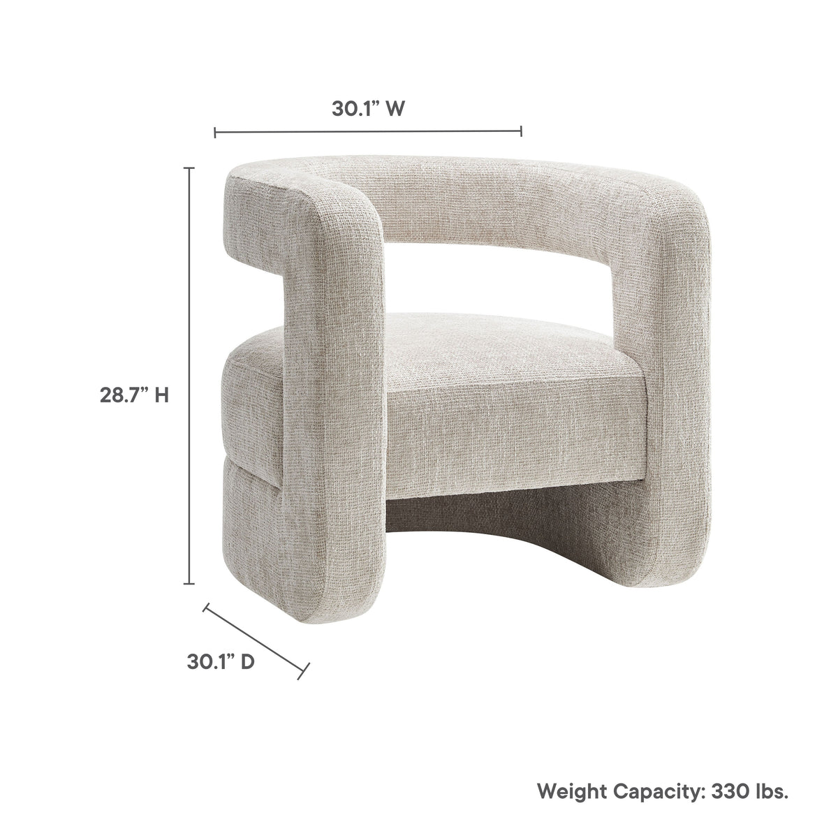 Upholstered Chenille Accent Chair