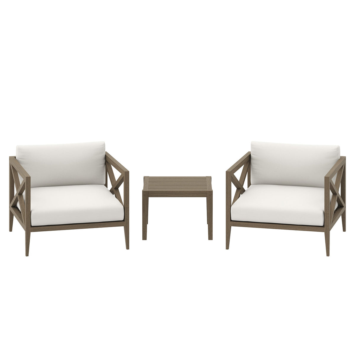 Northlake 3-Piece Outdoor Patio Teak Wood Furniture Set