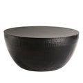 32 Inch Metal Hammered Coffee Table