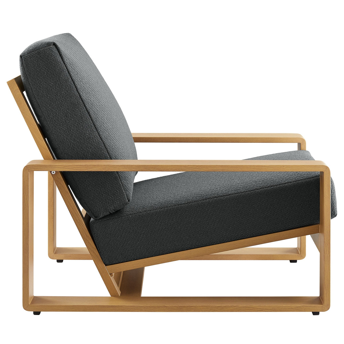 4-Piece Outdoor Patio Aluminum Faux Wood Furniture Set