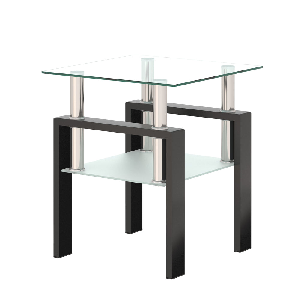 1-Piece Modern Tempered Glass Tea Table Coffee