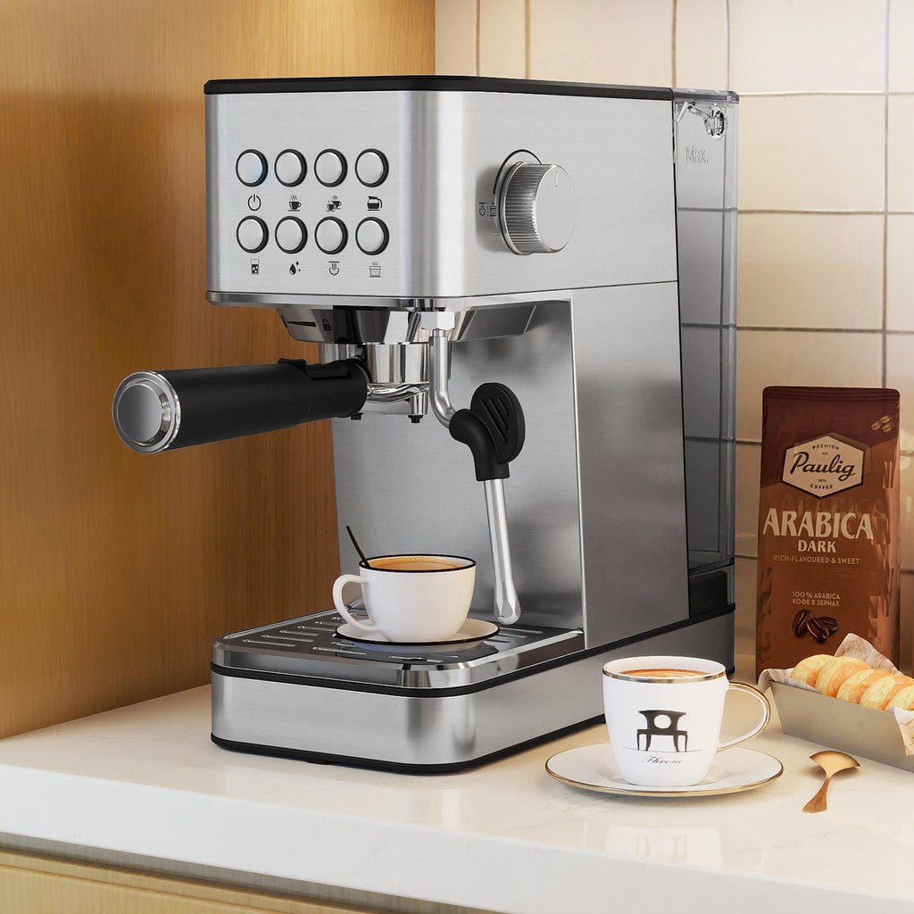 Espresso Machine 20 Bar Compact Stainless Steel Coffee Maker