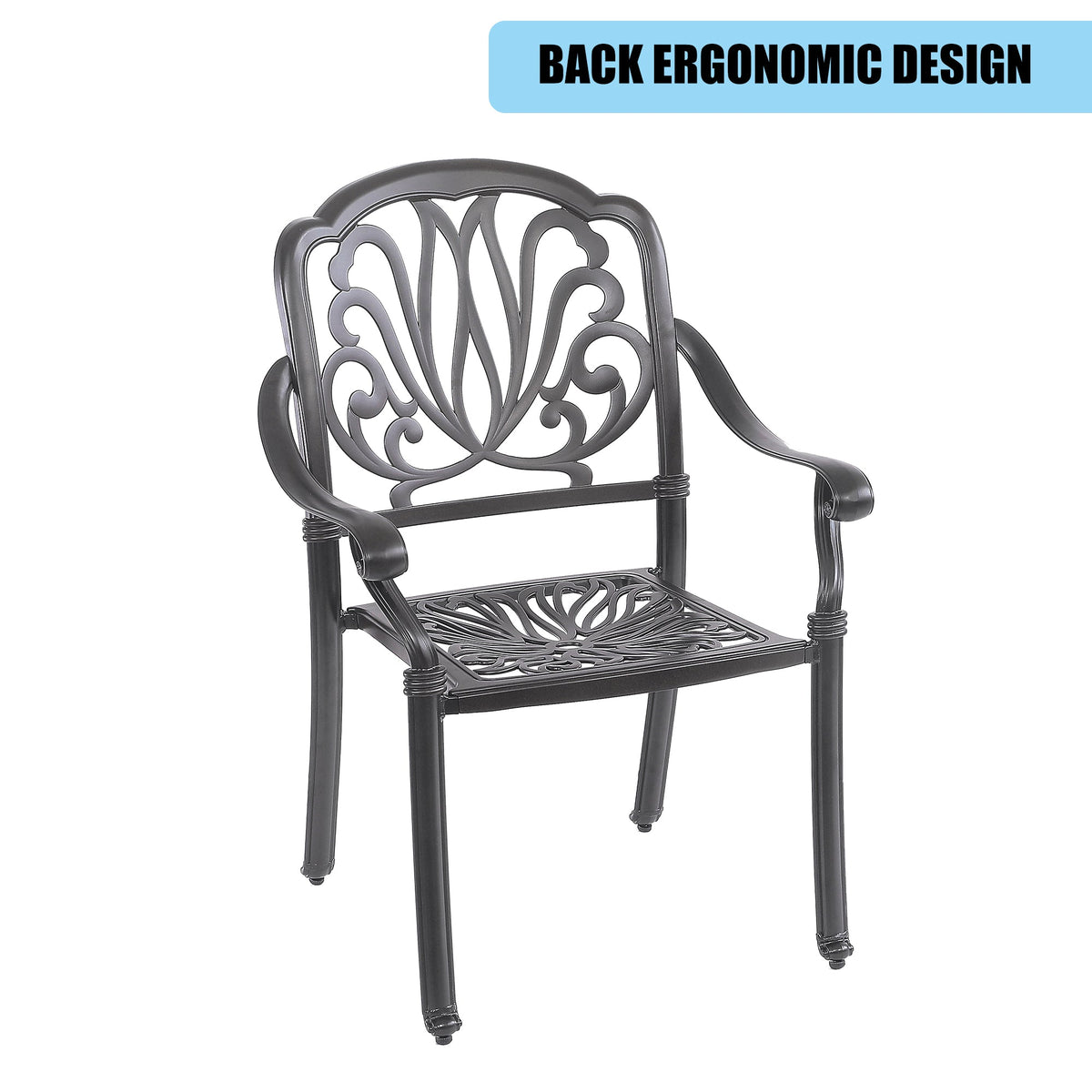 5PCS Dining Table Set  Patio Includes 1 Round Table and 4 Chairs
