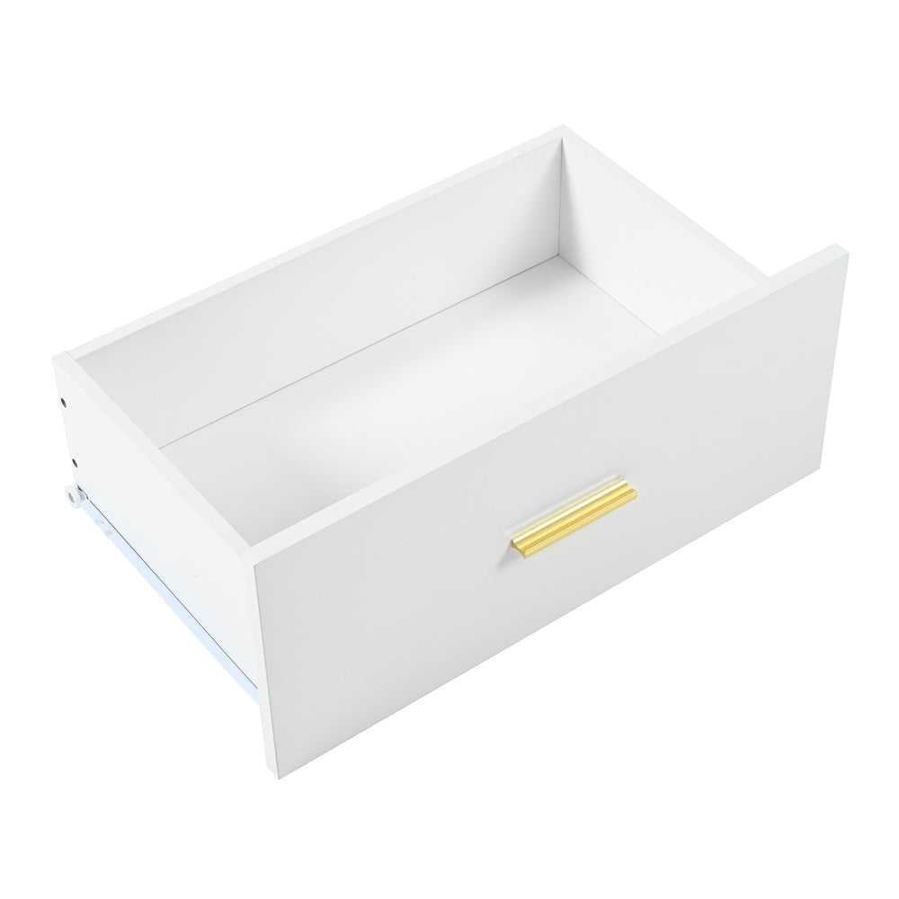 Modern White 9-Drawer Dresser for Bedroom - Ample Storage Wide Chest of Drawers
