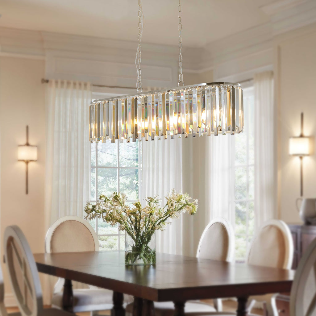 Modern Oval Crystal ceiling chandelier