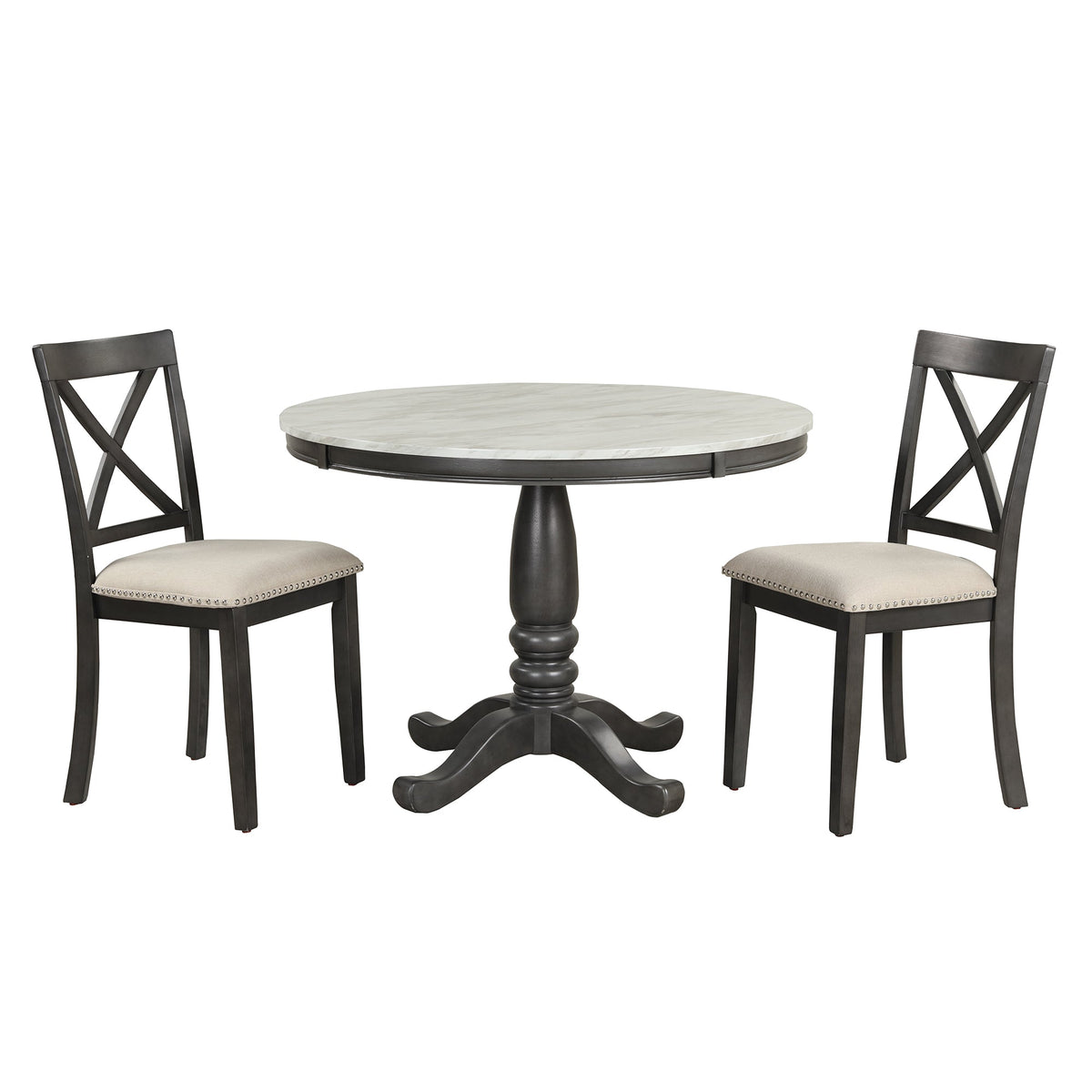 5 Pieces Dining Table and Chairs Set for 4