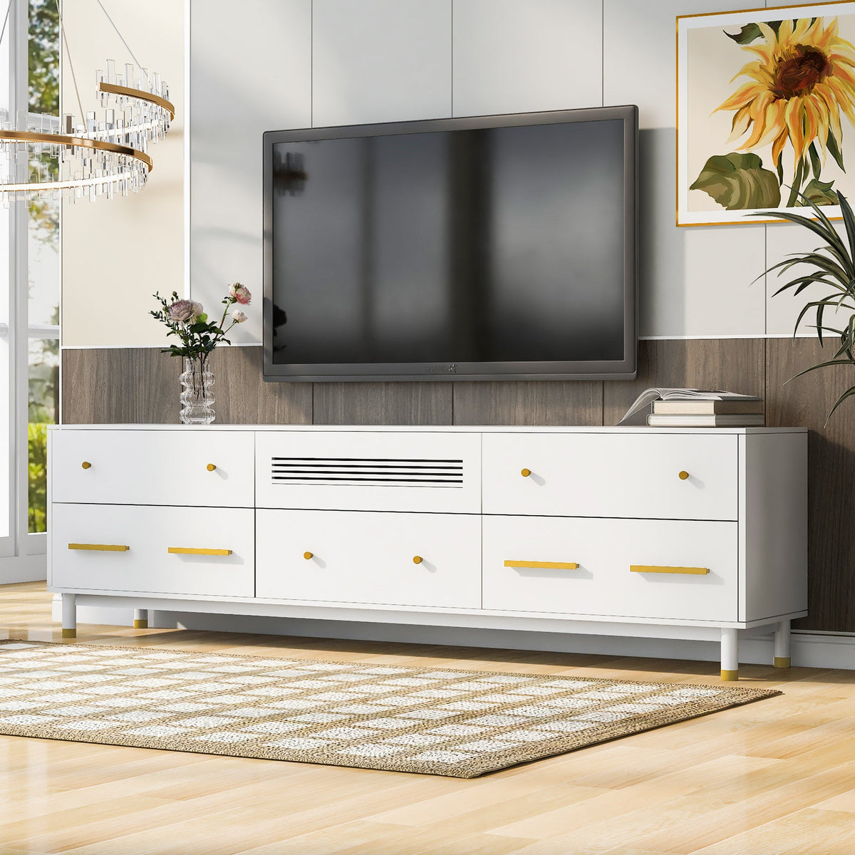 TV Stand for 75+ Inch TV Entertainment Center