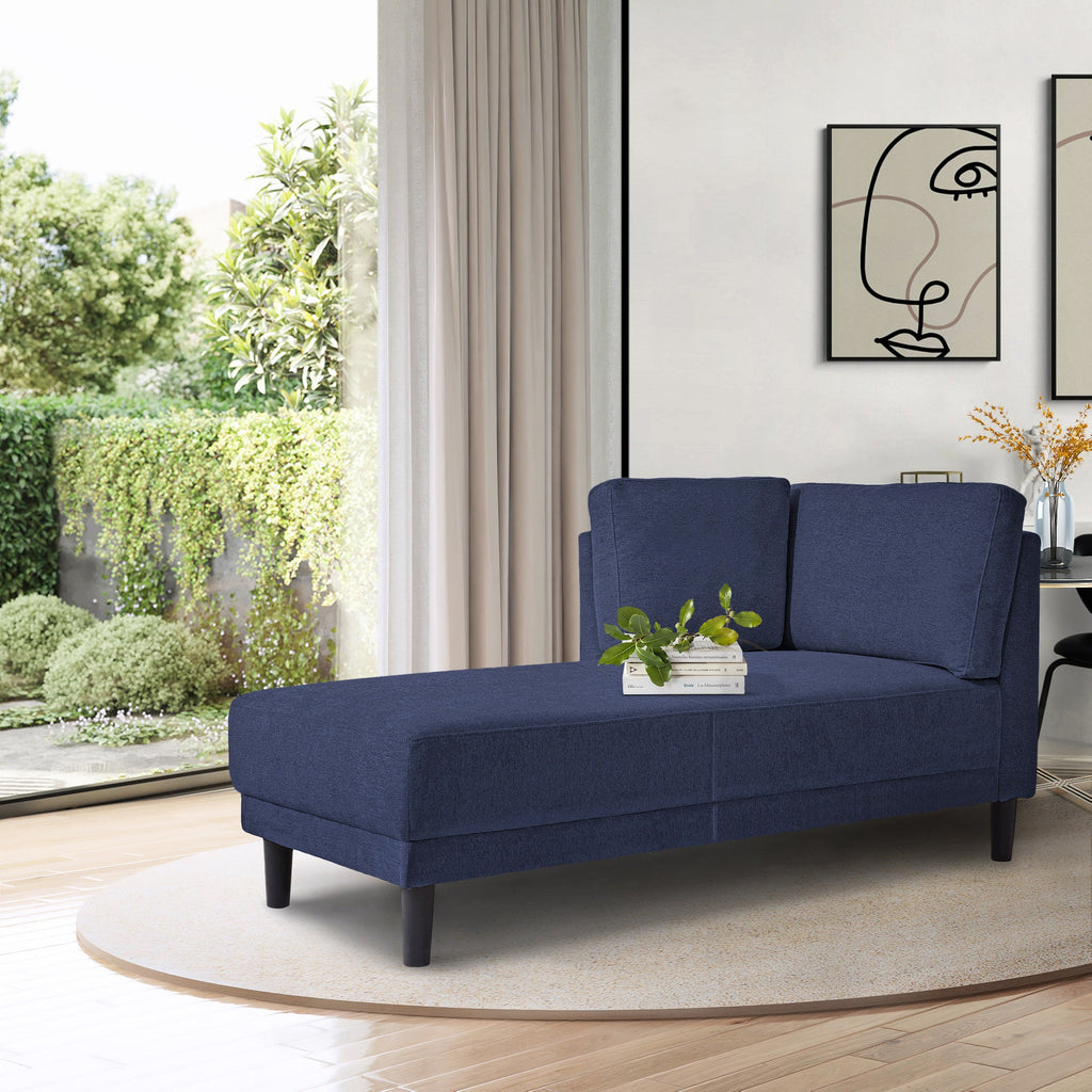 65" Mid-Century Modern Linen Fabric Corner Lounge Chair