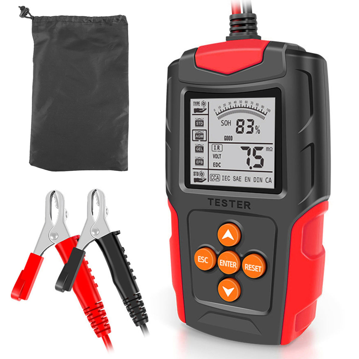 12V 24V Car Battery Tester Automotive Cranking Charging Analyzer